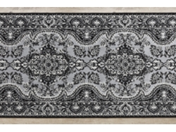 Alfombra de Pasillo Bcf Morad Wiosna Rosetón Gris 60 cm