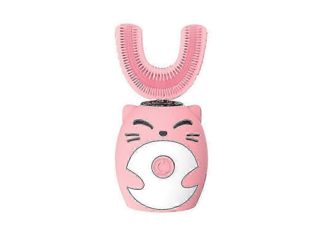 Cepillo de dientes eléctrico sónico de silicona para niños GOKOCO con limpieza automática de 360 ​​grados, recargable por USB y con forma de U.