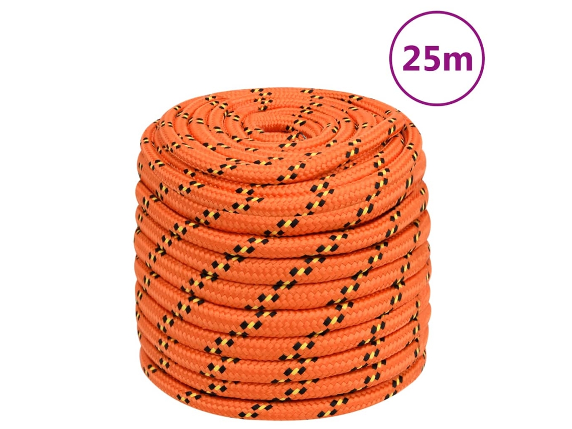 Cuerda De Barco Polipropileno Naranja 18 Mm 25 M