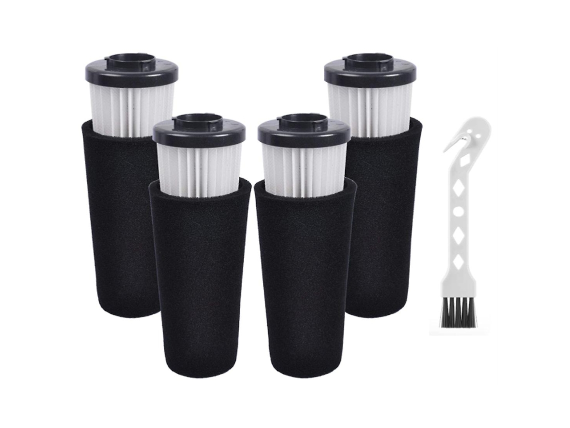 Pacote com 4 filtros de substituição com escova para dirt devil estilo f112