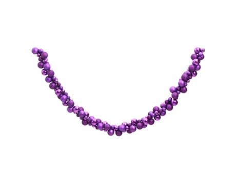 Corona de bolas de Navidad poliestireno morado VIDAXL (175 cm)