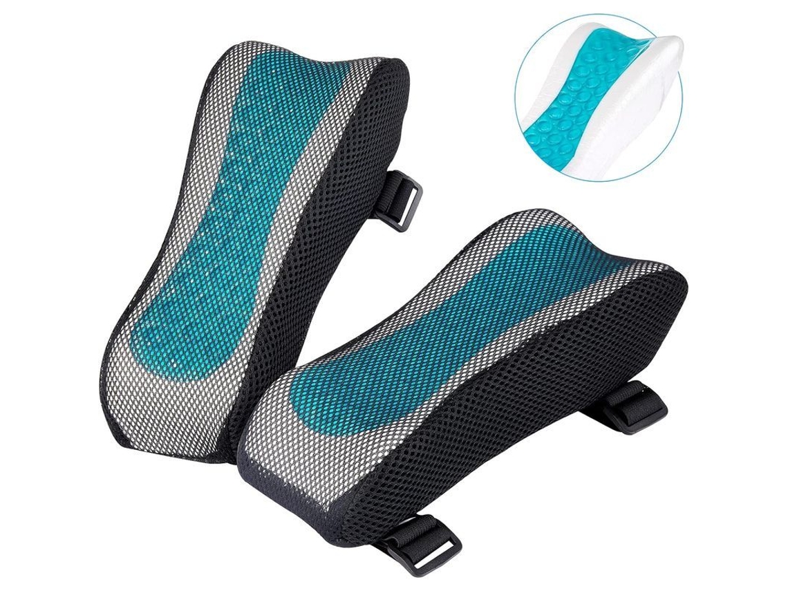 Protege Brazos Almohadillas Para Sillas De Oficina Con Espuma De Memoria Y Gel Refrigerante 2 Unidades