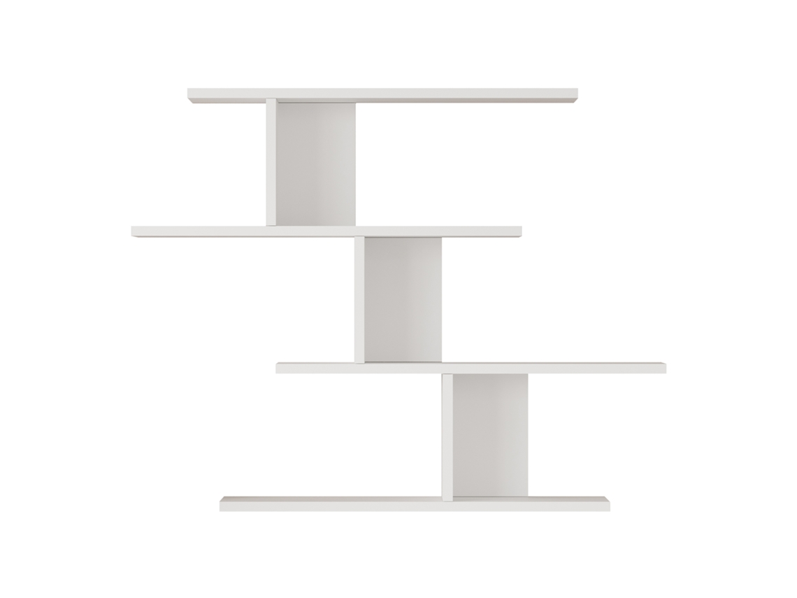 Estantería de pared Hökkomi con 4 baldas 78x99x15cm Blanco [EN.CASA]