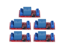 5pcs Módulo De Relé De 1 Canal Dc 5v Con Aislamiento Optoacoplador Para Arduino Nivel Alto/bajo