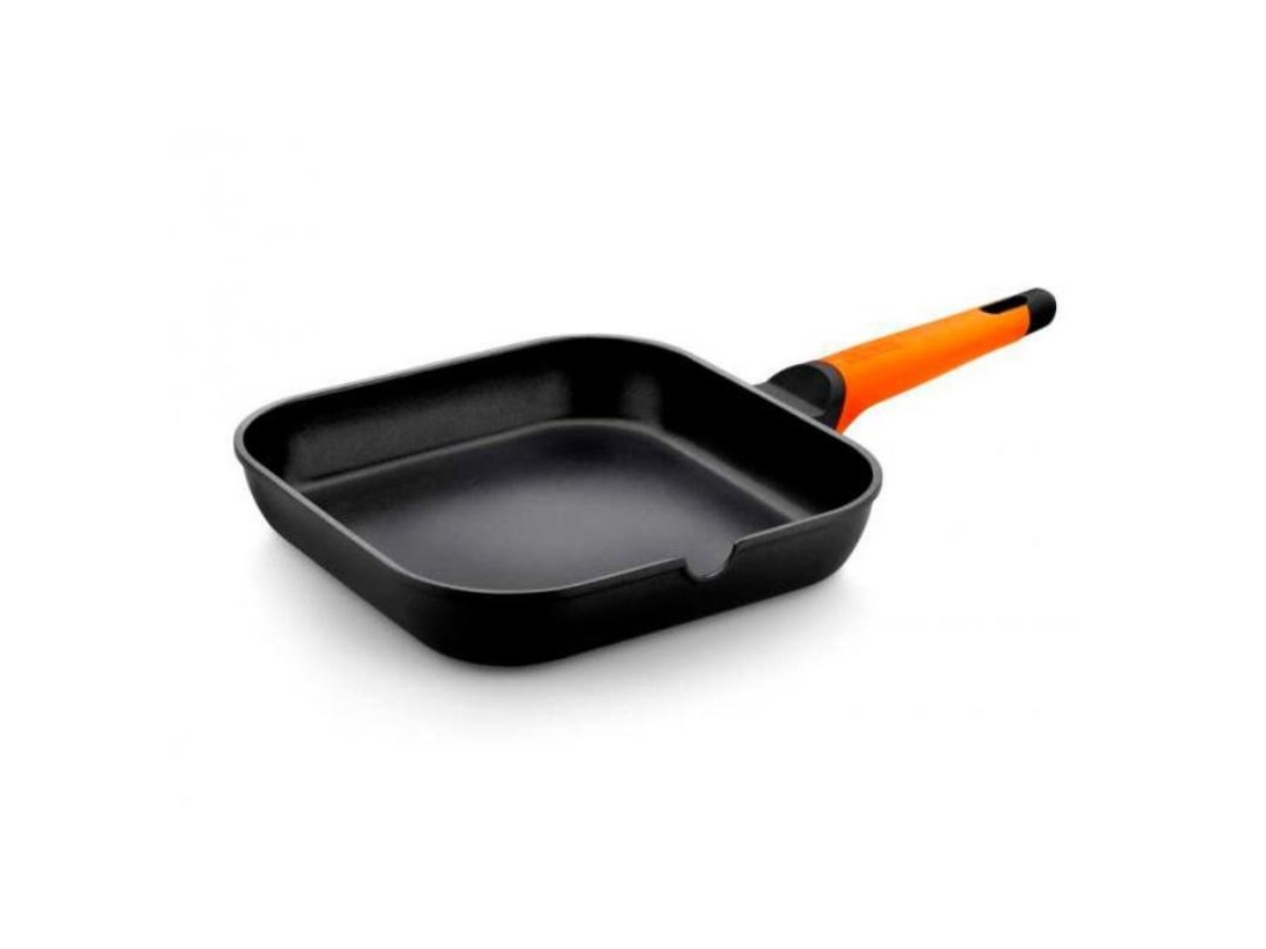 Asador grill liso 28x28 cm magma