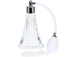 Frasco Pulvérisateur De Parfum Design Rétro Recargable En Verre Blanco 70ml Y Pompon, Résistant
