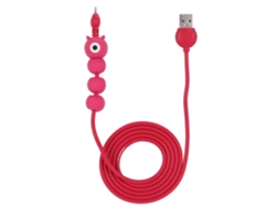 Cable De Datos De Carga Con Ventosa Usb Para Teléfono. Carga Rápida Y Transmisión De Datos. Rojo