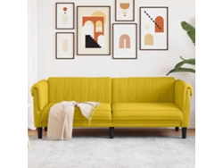 Sofá De 3 Plazas | Sofá De Salón | Sofá De Descanso Terciopelo Amarillo