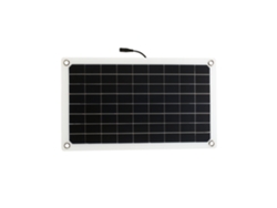 Panel Solar Monocristalino De Silicio De 12 V Y 20 W Con Cargador Portátil Usb Dual Para Camping O Navegación.