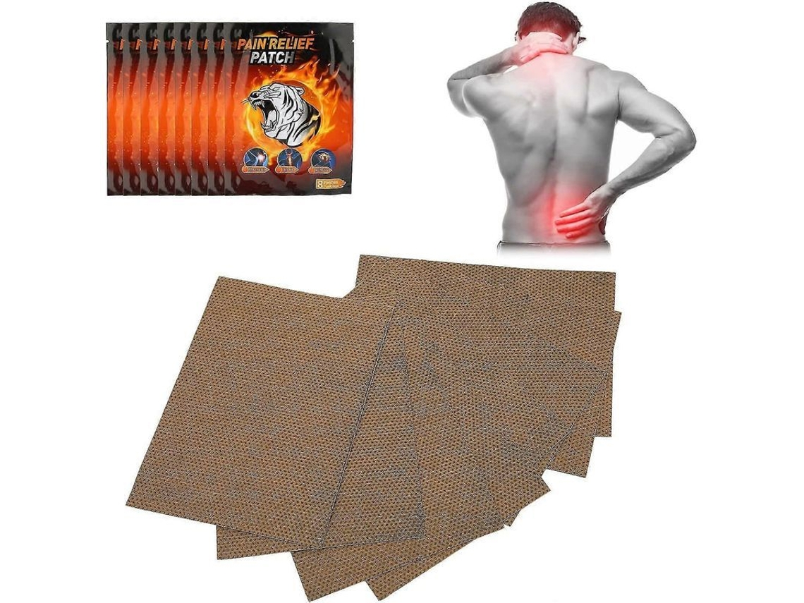 80 Parches De Aceite De Tigre Rojo Chino Para El Dolor Muscular Y Articular En La Rodilla, El Hombro Y El Cuello.