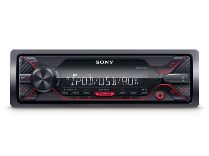 Autorradio SONY DSXA210UI Rojo y Negro