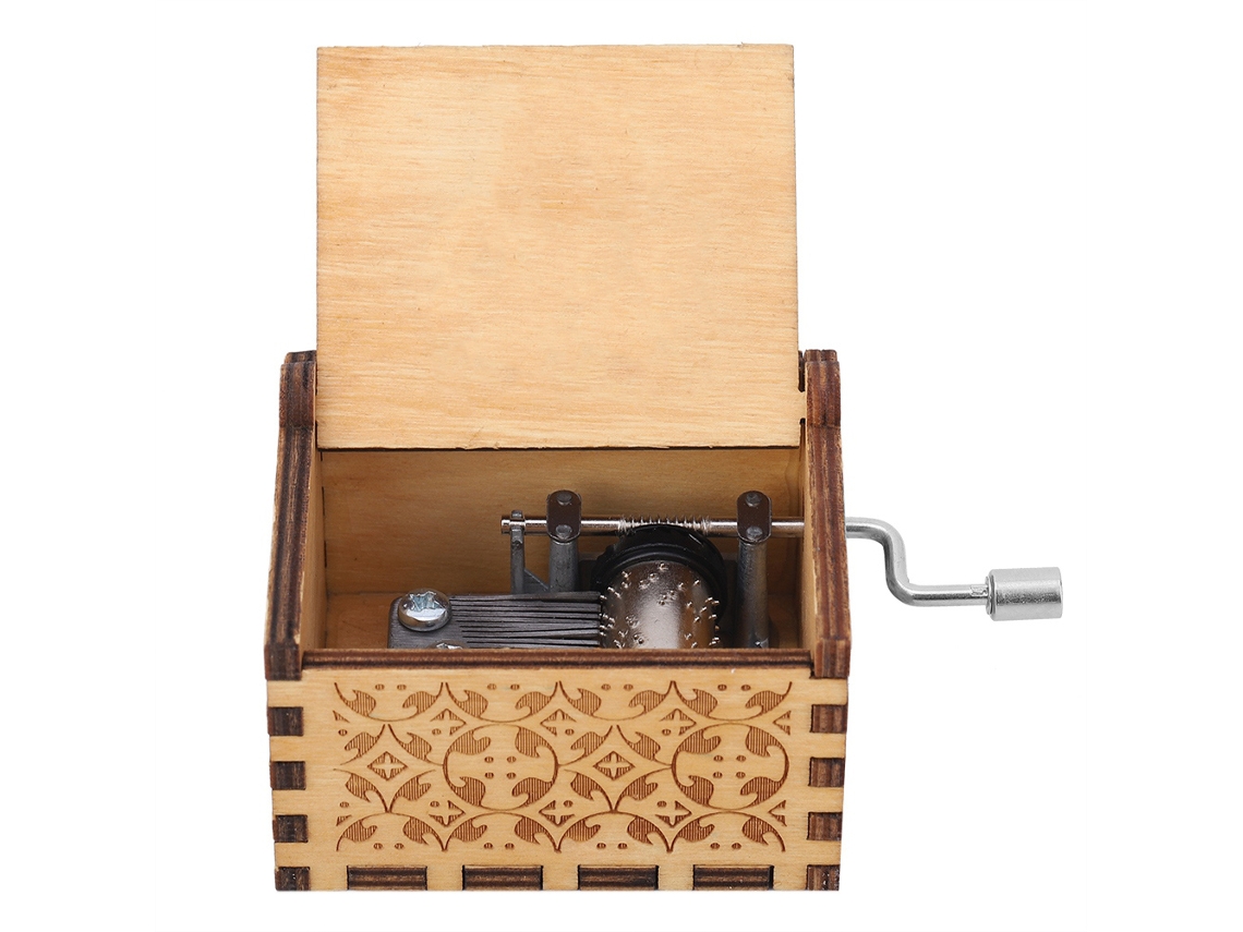 Caja de música de madera con temática de películas/series de televisión, estilo 3