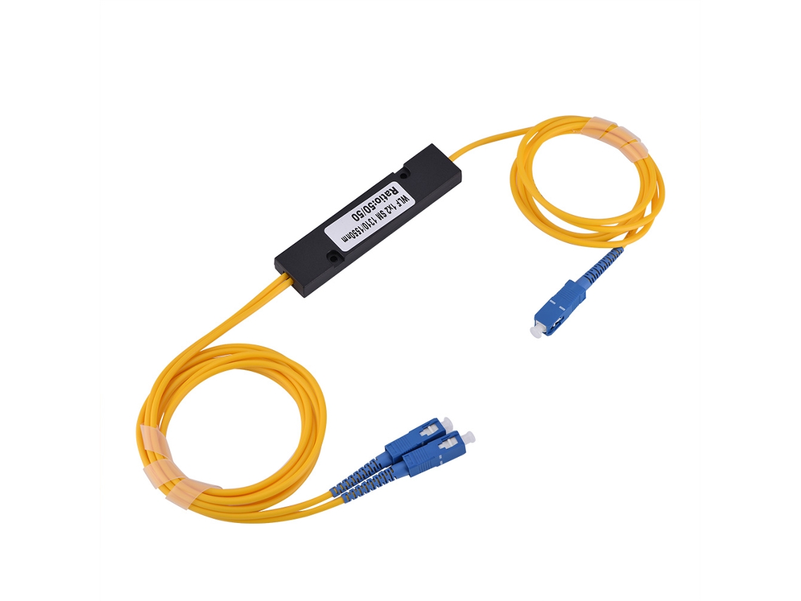 Divisor De Fibra Óptica Monomodo Sc 1 Para 2 Com Conector Sc Sc Cabo Óptico