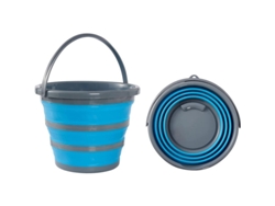 Cubo Plegable De Silicona De 10 Litros - Multiusos, Portátil, Para Limpieza, Pesca Y Camping - Se Pliega Hasta 5 Cm