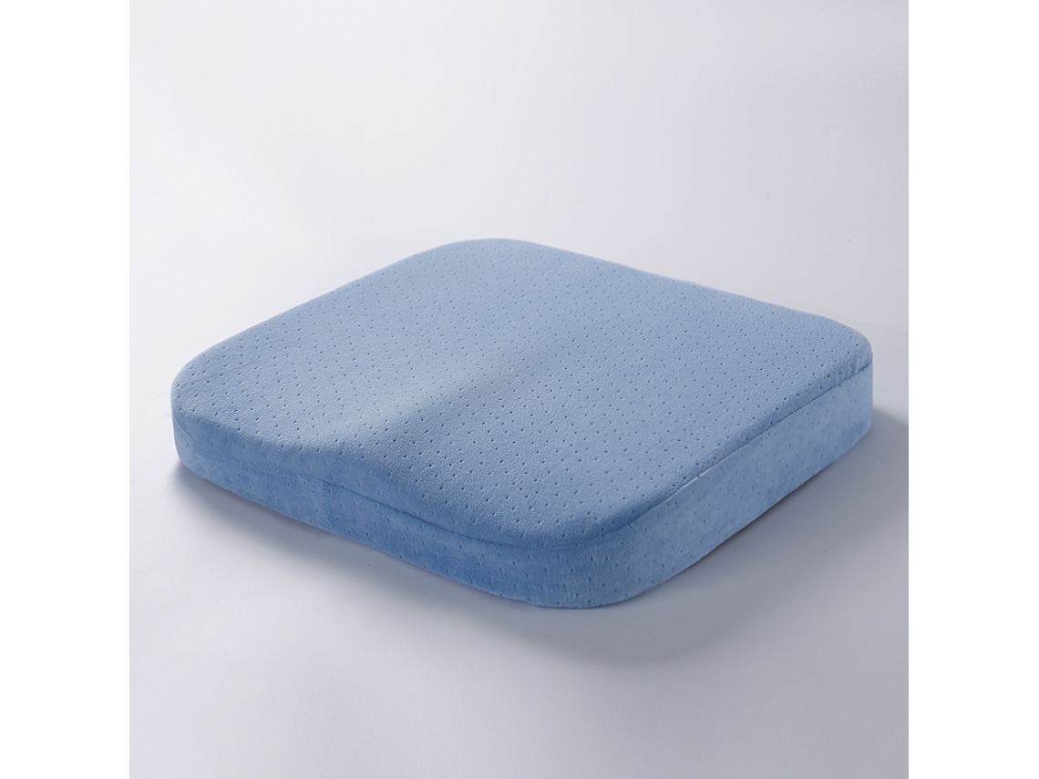 Almofada De Espuma Viscoelástica Chrui Para Cadeira, Em Veludo, Para Alívio Da Dor Nas Costas (azul)