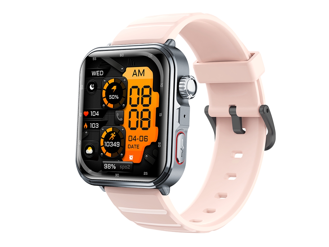 Smartwatch F330 Sos Con Datos De Salud, Ecg, Hrv (variabilidad De La Frecuencia Cardíaca), Oxigenación Sanguínea Y Análisis Corporal (rosa)