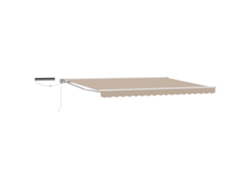 Vidaxl Toldo Retráctil Eléctrico Beige Y Blanco 5 X 3,5 M