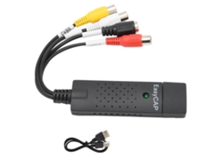 Placa De Captura Usb2.0 4-canal Com Adaptador De Áudio E Vídeo Para Dvd Vhs Windows
