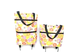 Carrito de compra plegable con ruedas y bolsa extraíble. Bolsa de compra grande e impermeable (63-66 cm). GOKOCO