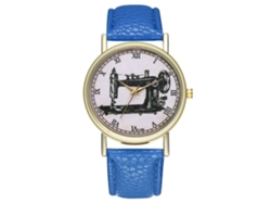 Reloj De Pulsera Analógico De Cuarzo Zhoulianfa Con Esfera Redonda Azul Real Para Mujeres, Hombres Y Estudiantes.