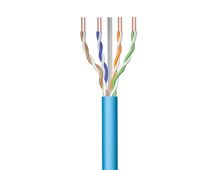 Bobina de Cable de Red EWENT Im1223 Cat6A U/Utp Lszh 100M Azul