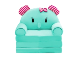 Sofá Infantil Plegable De Felpa 2 En 1 Con Diseño Animado Para Niños.