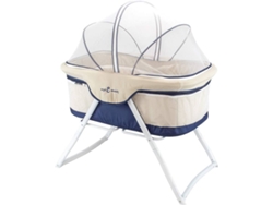 Cuna de Viaje 3 en 1 ENGEL & STORCH Bebito c/ Mosquitera y Plegable (Azul - Algodón - 97x110x58cm - Hasta 15 Kg)