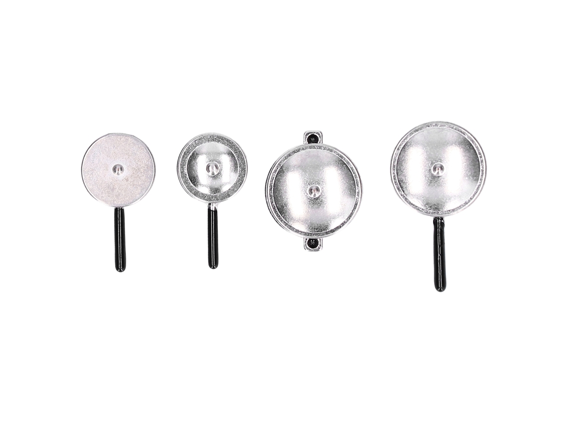 Ats-olla De Metal Plateada Miniatura 1:12 Para Casa De Muñecas Accesorios De Cocina Juguete Para Estufa