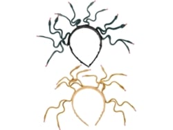 Tiara de duas peças com cobra aquática viva, ornamento de cabeça egípcio para mulheres, estilo Halloween, com cobras flexíveis.