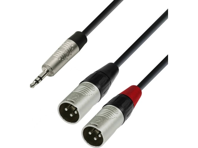 Cable de Audio ADAM HALL (Jack 3.5mm - XLR - 1.8 m - Negro)