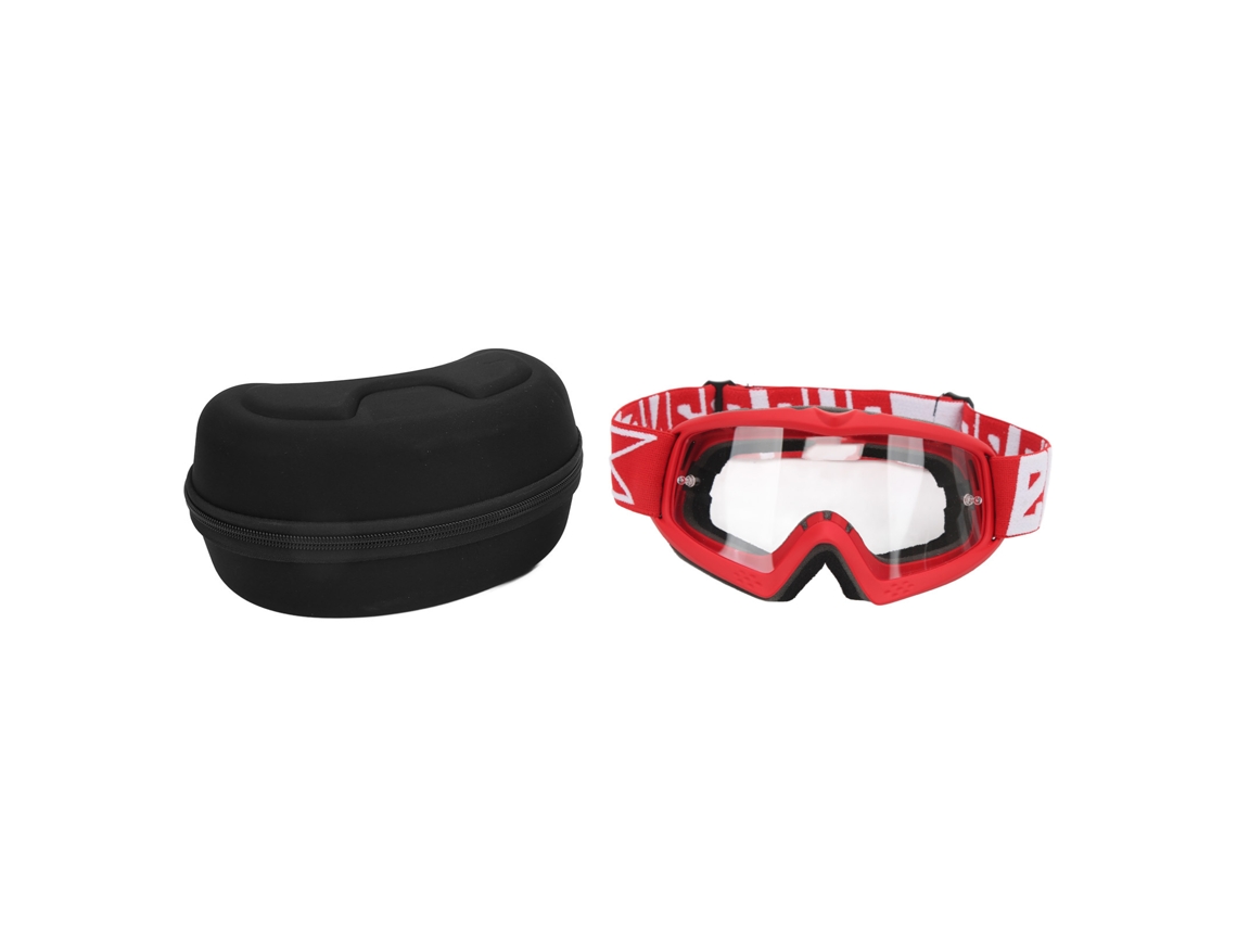 Gafas todoterreno para niños, jóvenes y adultos - Moto - Cristal transparente - Rojo 8060