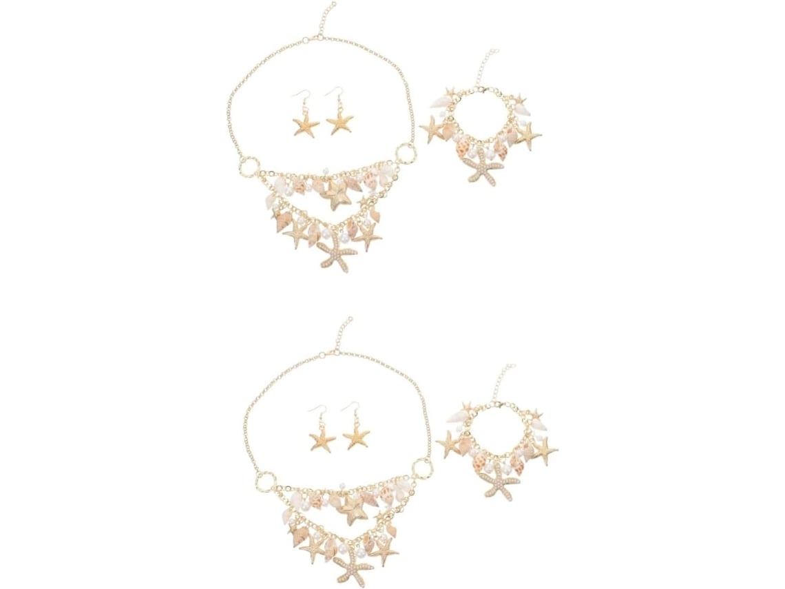 Pulseira E Brincos Em Formato De Estrela - Perfeitos Para Ocasiões Festivas