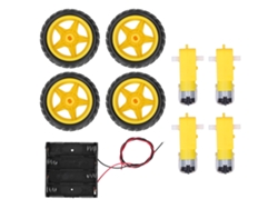 Kit De Chasis De Coche Con Motor Y Caja De Batería De Rejilla Para Robot Inteligente De Bricolaje - Suministros Industriales