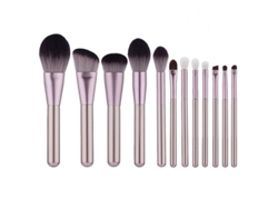 Set De Brochas De Maquillaje - 12 Brochas Para Rubor, Contorno, Sombra De Ojos, Corrector, Cejas, Doble Punta