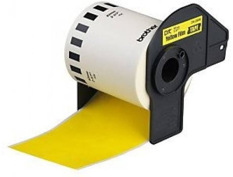 Etiquetas para Brother DK22606 fundo Amarillo - 62mm x 15,24m (cinta continua)
