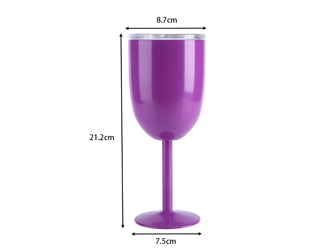 RNEMITERY Vasos de vino de acero inoxidable con aislamiento de doble pared, reutilizables y con aislamiento al vacío, con tapa antiderrames para bebidas frías y