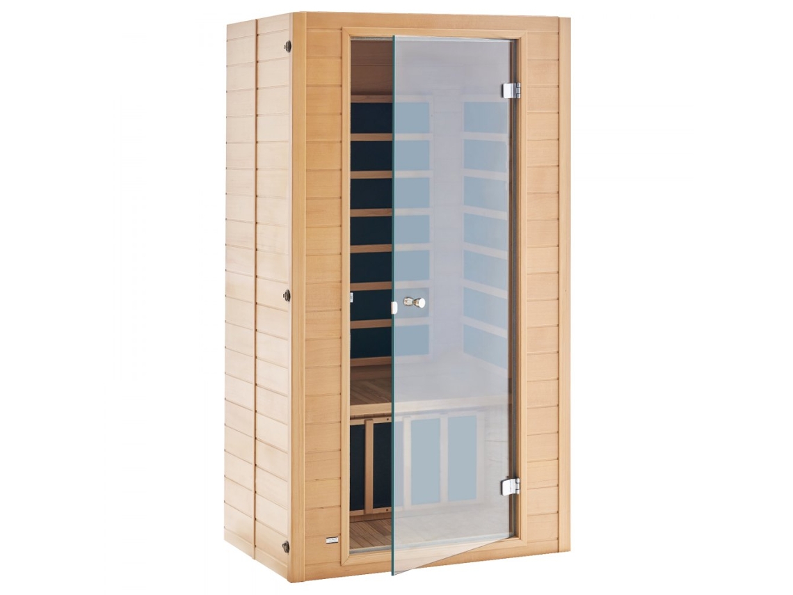 Cabina de sauna de infrarrojos de 1400 W con cromoterapia y paneles de grafeno Tekmaquinas