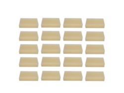 20 Unidades De Esponjas Y Cepillos De Limpieza Multifuncionales Para Ollas, Platos, Manchas, Cocina, Color Blanco Crema.