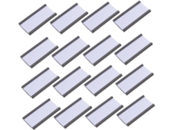 50 Portatarjetas Magnéticos Con Clip (50x25 Mm) Para Almacén Y Tienda.