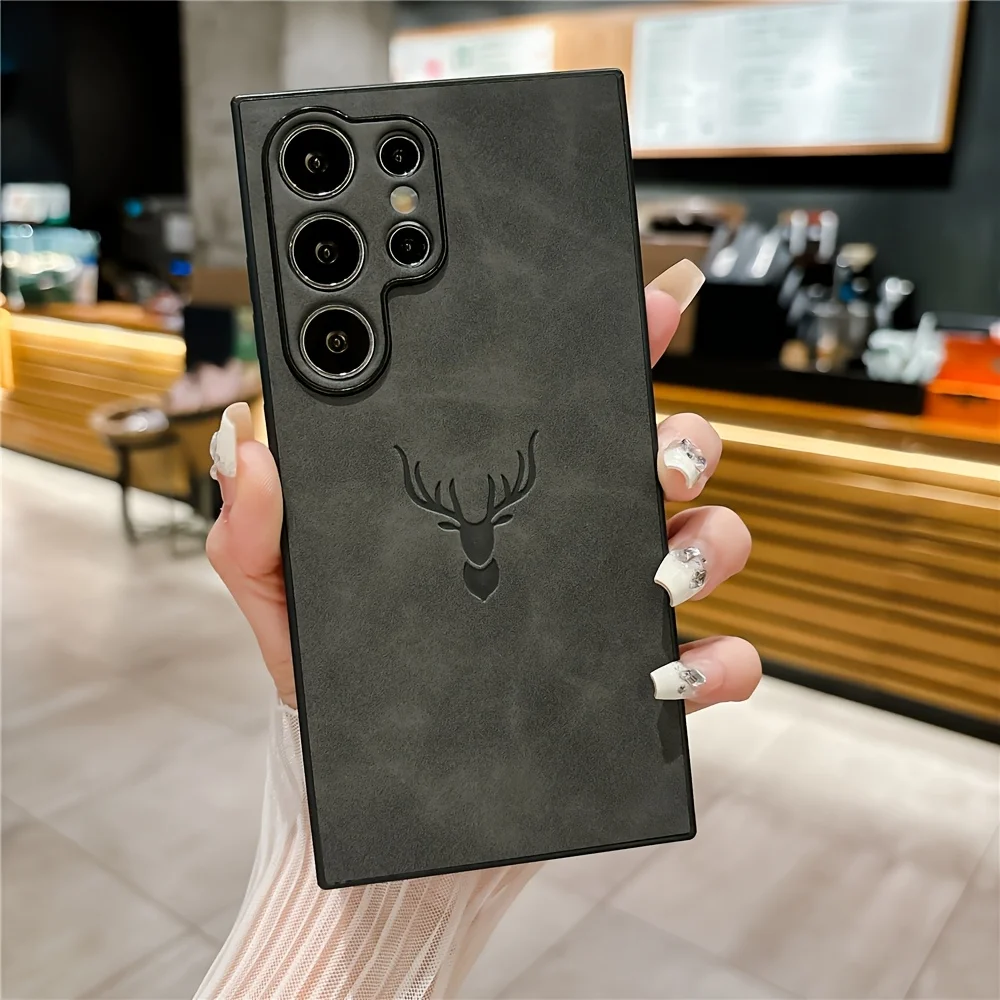 (galaxy Note10 Negro) Adecuado Para La Cubierta Trasera De Cuero Esmerilado De Samsung