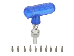 Conjunto De Parafusadeira De Rato 10 Em 1 Portátil Mini Multifuncional T Forma Abertura De Garrafas Azul