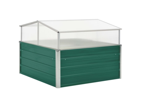 MAISON EXCLUSIVE Invernadero de acero galvanizado verde 100x100x77 cm