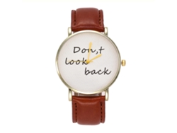 Reloj De Pulsera Analógico De Cuarzo Para Parejas Con Esfera Redonda, Estilo Moderno (marrón Claro)