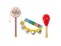 Juego De Sonajeros De Madera Para Bebé, 3 Piezas, 6-12 Meses, Desarrolla La Huella Del Pie Czhhmart