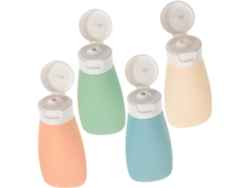 4 Pièces Lot De Bouteilles De Voyage Rechargeables Plastique Portátil Étanches Y Duraderos Para C...