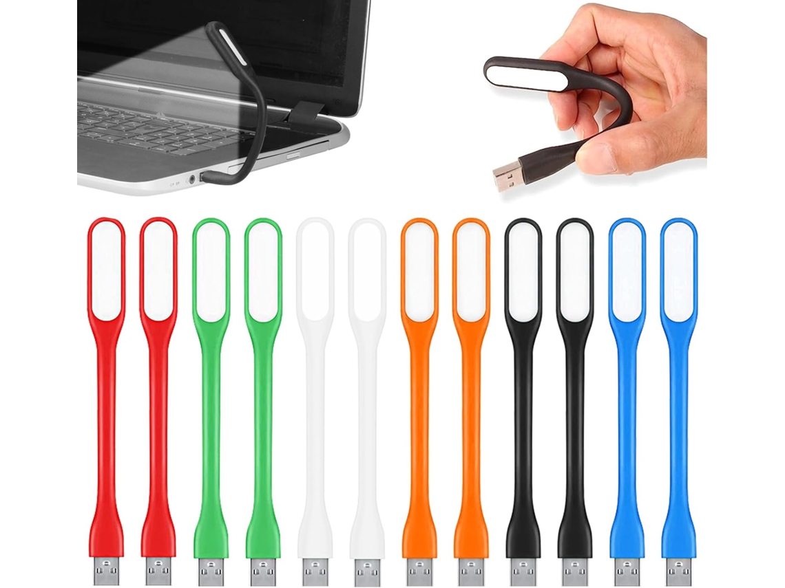 12 Mini Bombillas Usb Flexibles De 6 Núcleos, Para Portátil/lectura