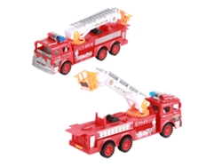 Mali brinquedo Caminhão de Bombeiros Simulado com Escada Rotativa 360° e Resistente Ao Impacto Vermelho