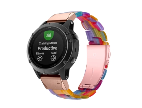 Correa Resina Premium para Garmin fenix 5X Plus Rainbow