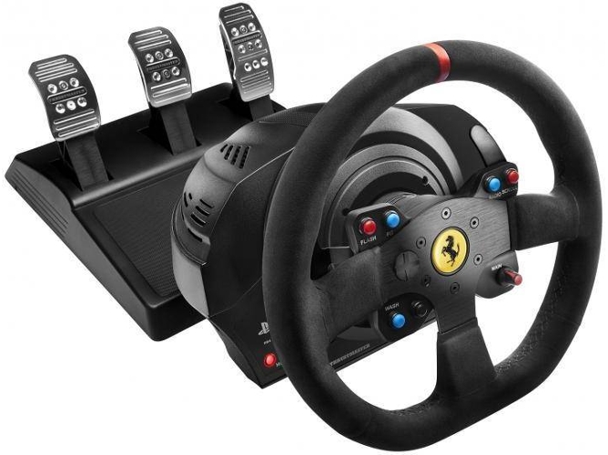 Volante + Pedales THRUSTMASTER T300 Ferrari Integral Alcantara (PS4 - Negro)