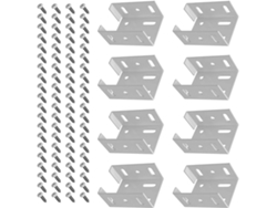 Soporte De Valla De Aleación De Aluminio, 8 Unidades, Con Tornillos, Rieles De Guía, Conector De Barandilla, Soporte De